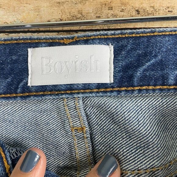 Boyish By HER The Billy Button Fly Rigid Cotton Jeans in Freaks Wash Size 23 - Picture 8 of 8